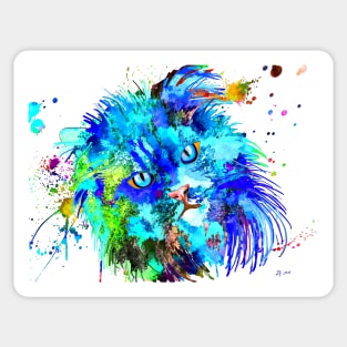 Persian Cat Colored Sticker